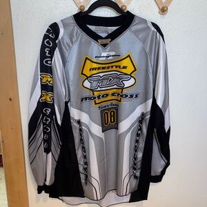 Athletic Works Gray and Black Long Sleeve Freestyle MX Shirt